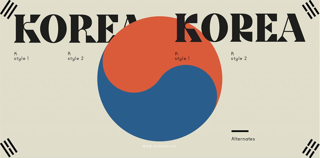 潮流逆反差视觉海报标题logo设计psai英文字体安装包 Cako Font Family 设计素材 sucaiwan.com