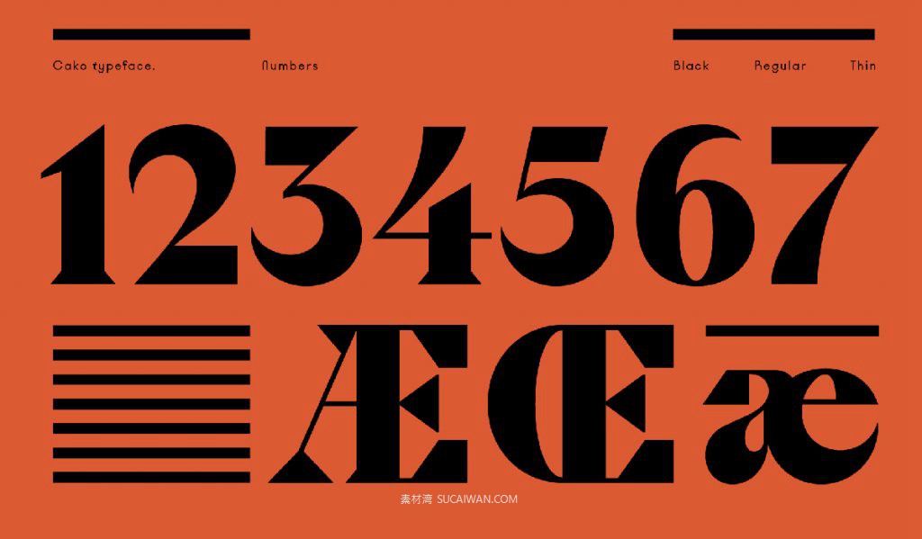 潮流逆反差视觉海报标题logo设计psai英文字体安装包 Cako Font Family 设计素材 sucaiwan.com