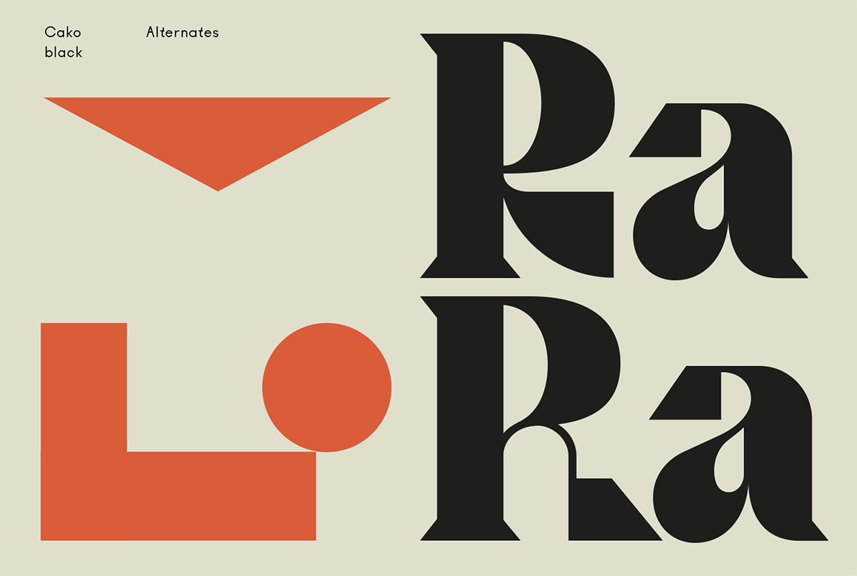 潮流逆反差视觉海报标题logo设计psai英文字体安装包 Cako Font Family 设计素材 sucaiwan.com