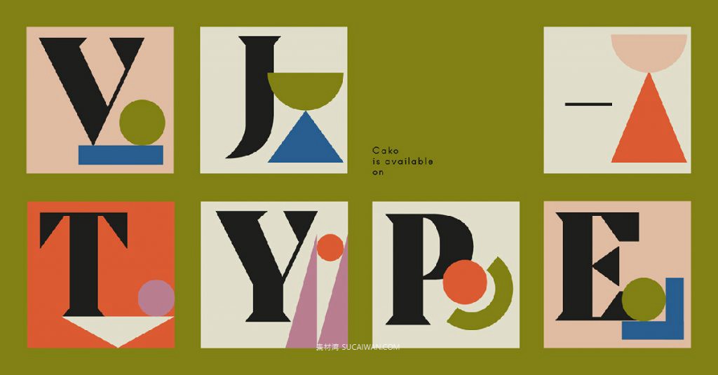 潮流逆反差视觉海报标题logo设计psai英文字体安装包 Cako Font Family 设计素材 sucaiwan.com