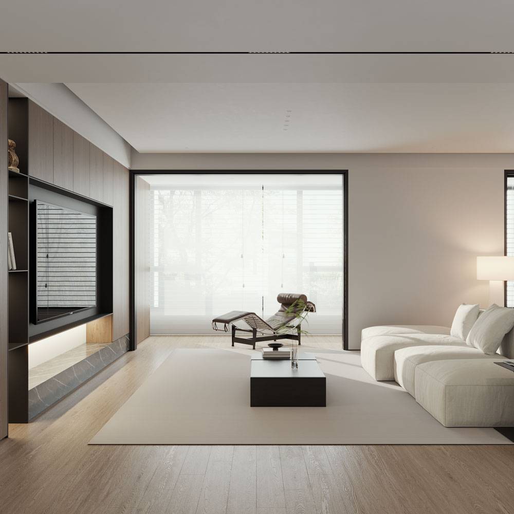 豪宅楼盘别墅室内客厅厨房设计效果图3d Max模型素材 Minimalist living room 8 – 3D Scene , sucaiwan.com