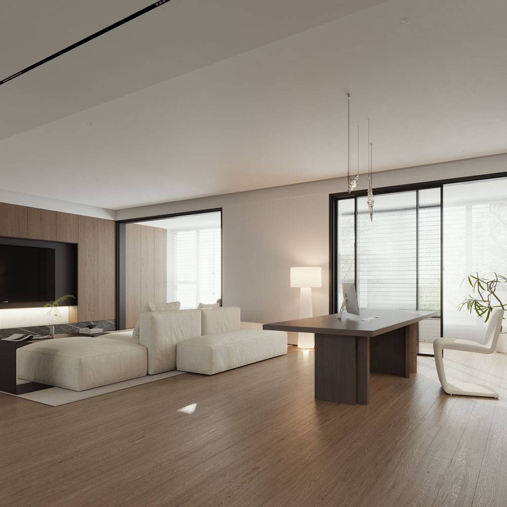 豪宅楼盘别墅室内客厅厨房设计效果图3d Max模型素材 Minimalist living room 8 – 3D Scene , sucaiwan.com