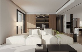 豪宅楼盘别墅室内客厅厨房设计效果图3d Max模型素材 Minimalist living room 8 – 3D Scene