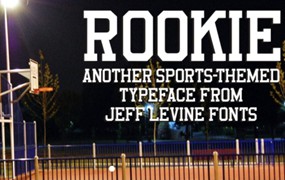 运动风格块状粗体服装标题标志logo品牌设计无衬线英文字体安装包 Myfonts – Rookie JNL