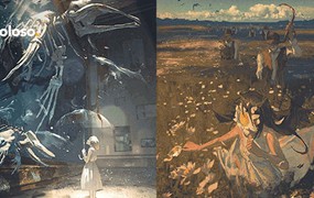 [独家AI翻译] Procreate卡通动漫人物场景手绘插画绘画视频教程 中文字幕 Coloso – Techniques to Create Unique Storytelling Illustrations