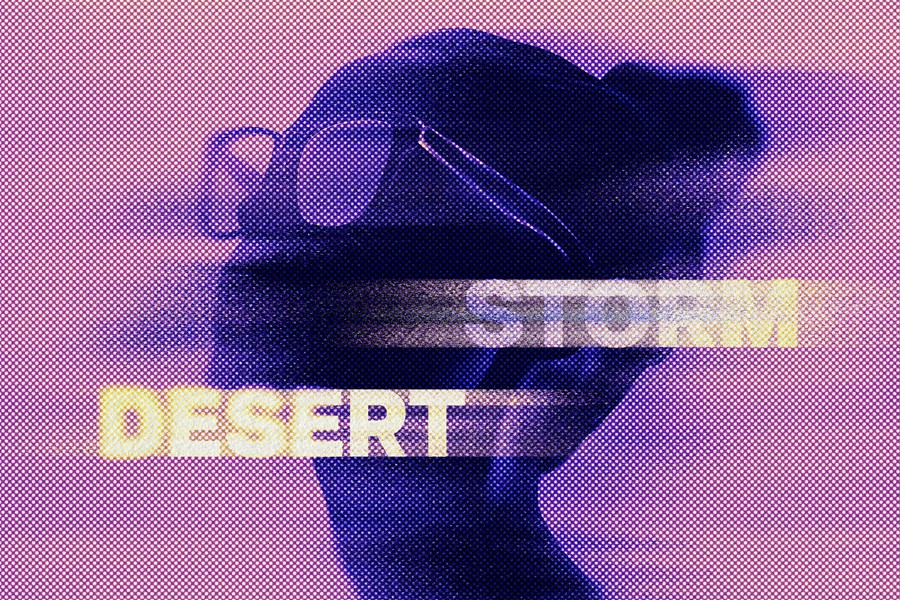 失真模糊riso打印照片效果ps特效滤镜样机 Desert Storm Distortion Effect , 第1张-素材湾丨精选海外优质设计素材资源 失真模糊riso打印照片效果ps特效滤镜样机 Desert Storm Distortion Effect , sucaiwan.com