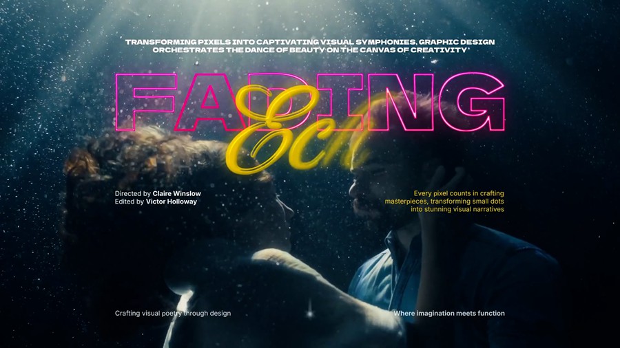 复古时尚电影标题排版动画开场宣传片社交媒体AE模板 Neon Titles , sucaiwan.com