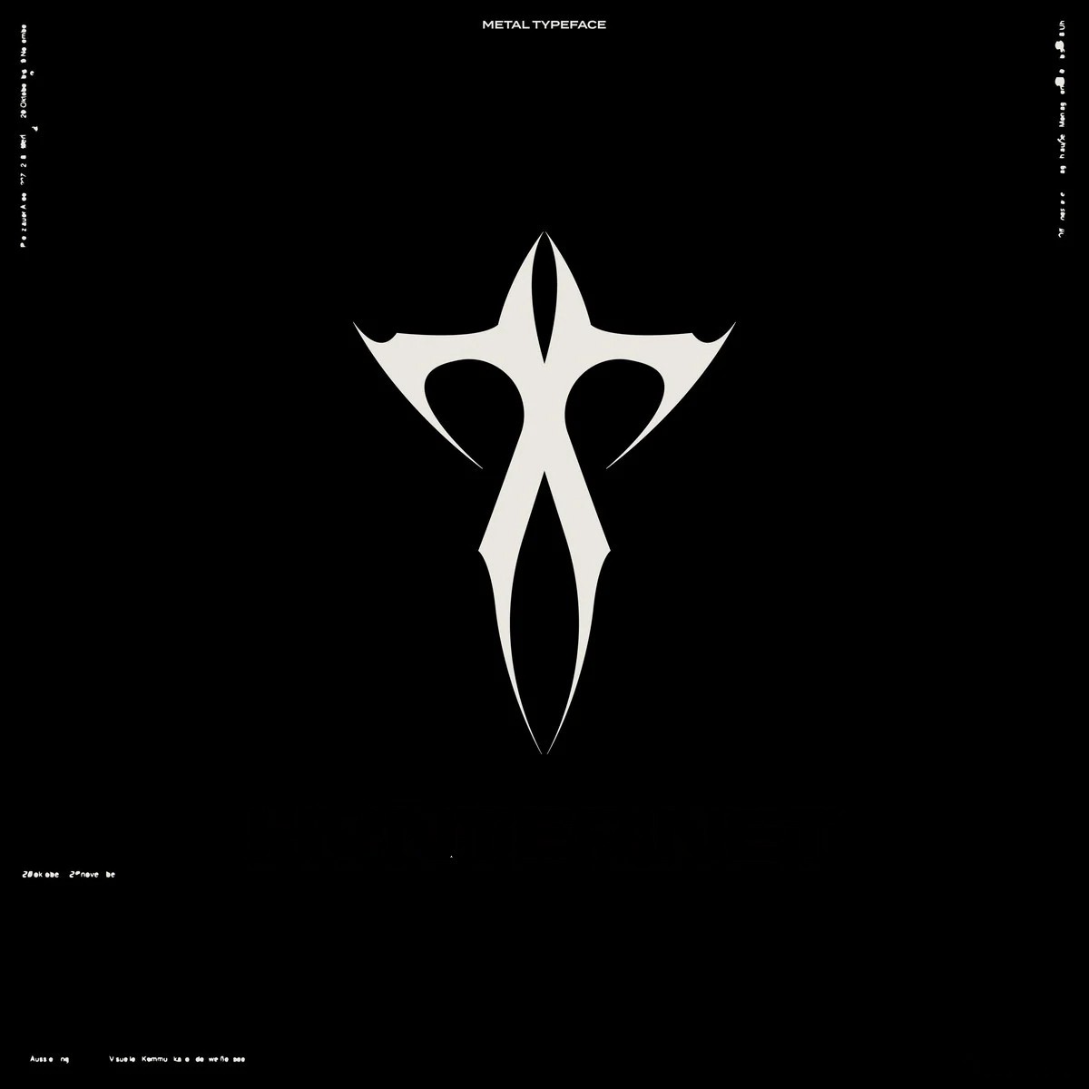 英文字体：科幻未来主义赛博机甲超宽尖锐锋利logo徽标标题排版衬线装饰字体 HVNTER - Metal Typeface , sucaiwan.com