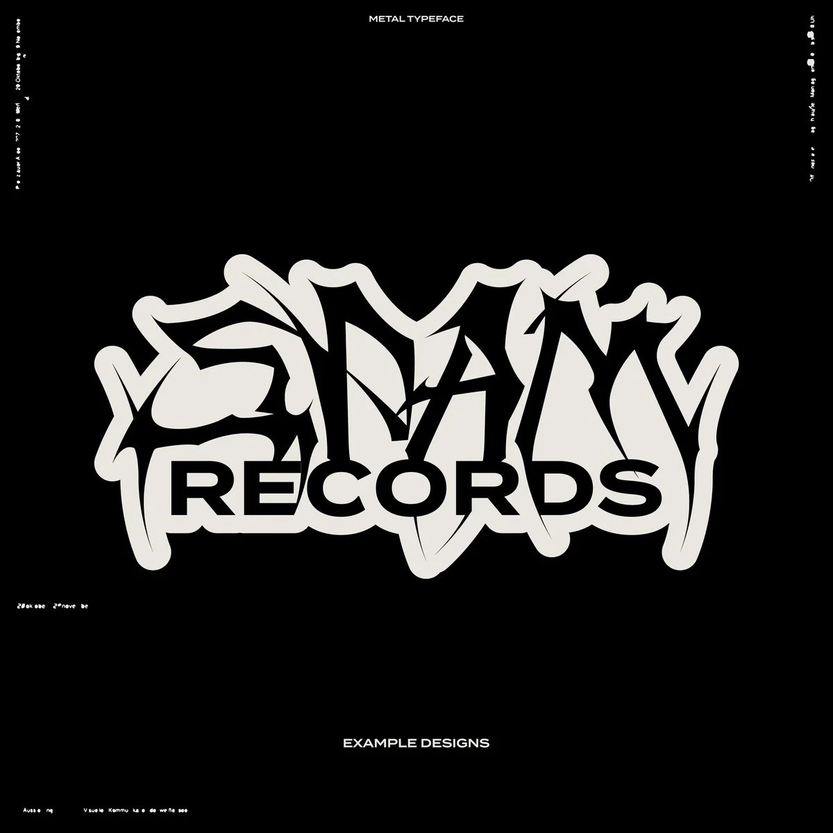 英文字体：科幻未来主义赛博机甲超宽尖锐锋利logo徽标标题排版衬线装饰字体 HVNTER - Metal Typeface , sucaiwan.com