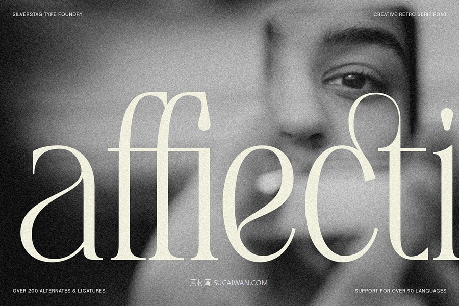 复古风格精致古典美学艺术衬线连字标题logo排版装饰字体 SLTF Rogue Rebellion - Ligature Serif Font , sucaiwan.com