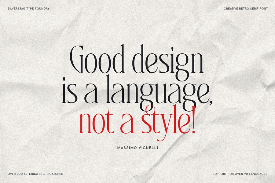 复古风格精致古典美学艺术衬线连字标题logo排版装饰字体 SLTF Rogue Rebellion - Ligature Serif Font , sucaiwan.com