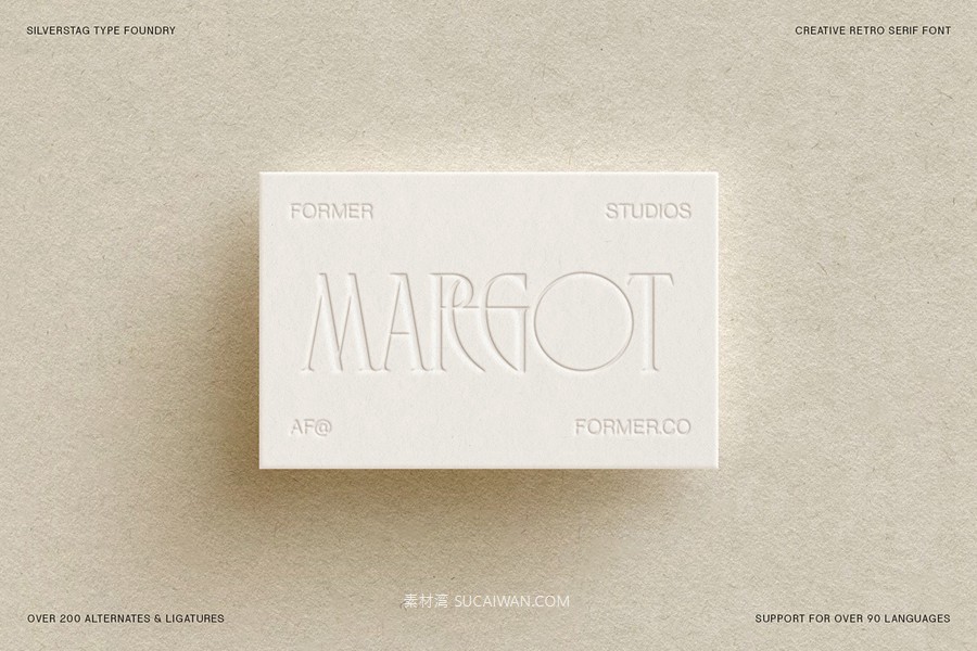 复古风格精致古典美学艺术衬线连字标题logo排版装饰字体 SLTF Rogue Rebellion - Ligature Serif Font , sucaiwan.com