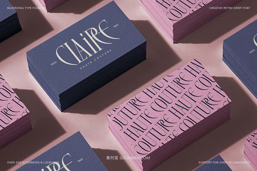 复古风格精致古典美学艺术衬线连字标题logo排版装饰字体 SLTF Rogue Rebellion - Ligature Serif Font , sucaiwan.com