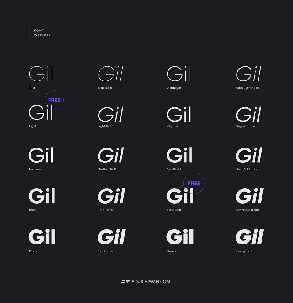 现代几何风格网页标牌标识logo海报标题设计psai英文字体安装包 Myfonts – Gilroy Font Family 设计素材 第3张-素材湾丨精选海外优质设计素材资源 现代几何风格网页标牌标识logo海报标题设计psai英文字体安装包 Myfonts – Gilroy Font Family 设计素材 sucaiwan.com