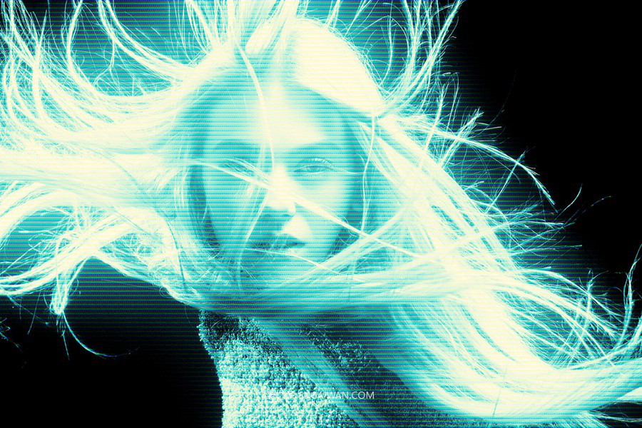 未来赛博朋克CRT全息发光照片效果ps特效滤镜样机 CRT Hologram Effect , 第5张-素材湾丨精选海外优质设计素材资源 未来赛博朋克CRT全息发光照片效果ps特效滤镜样机 CRT Hologram Effect , sucaiwan.com