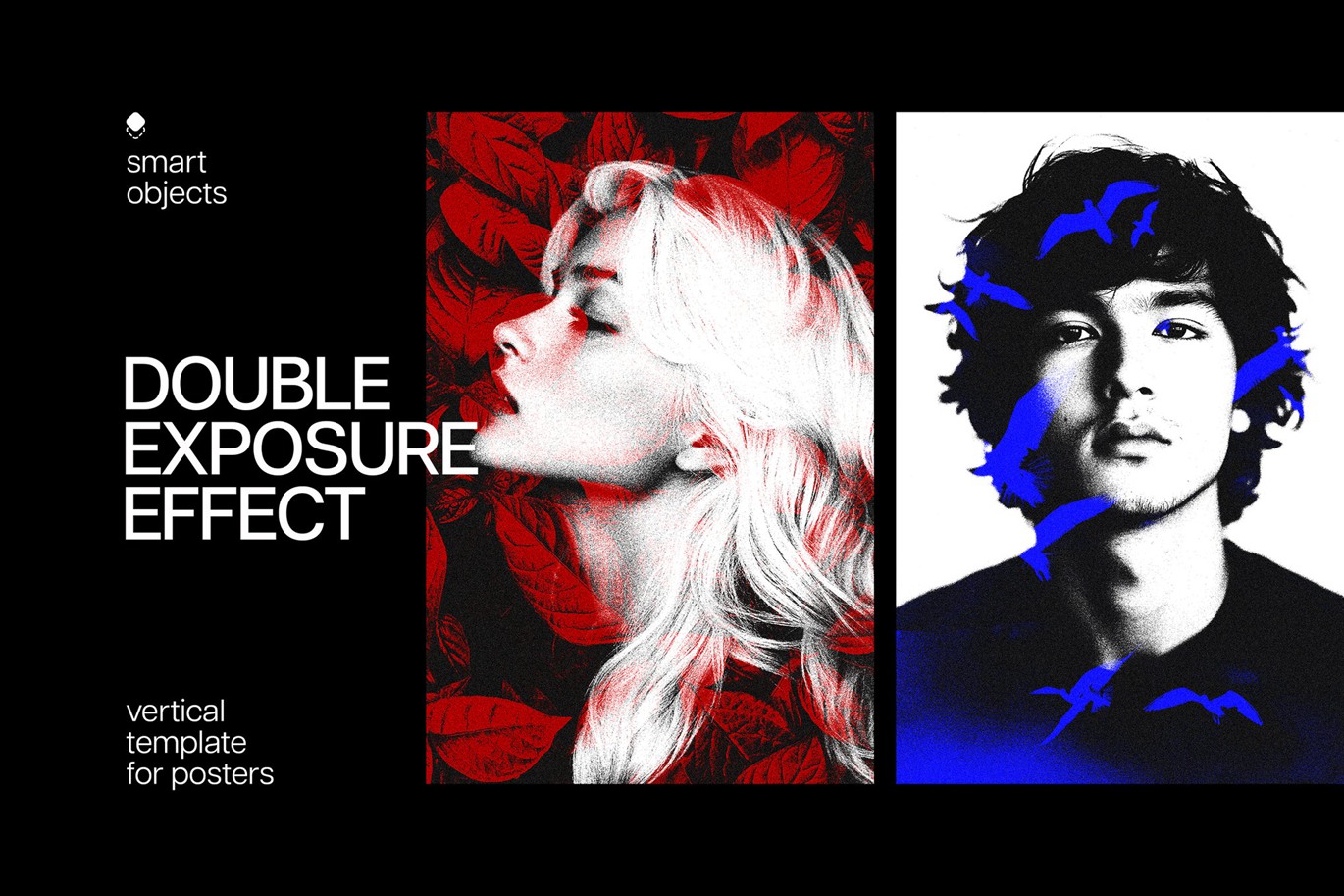 复古双重曝光颗粒照片效果ps特效滤镜样机 Grain Double Exposure Poster Effect , 第1张-素材湾丨精选海外优质设计素材资源 复古双重曝光颗粒照片效果ps特效滤镜样机 Grain Double Exposure Poster Effect , sucaiwan.com