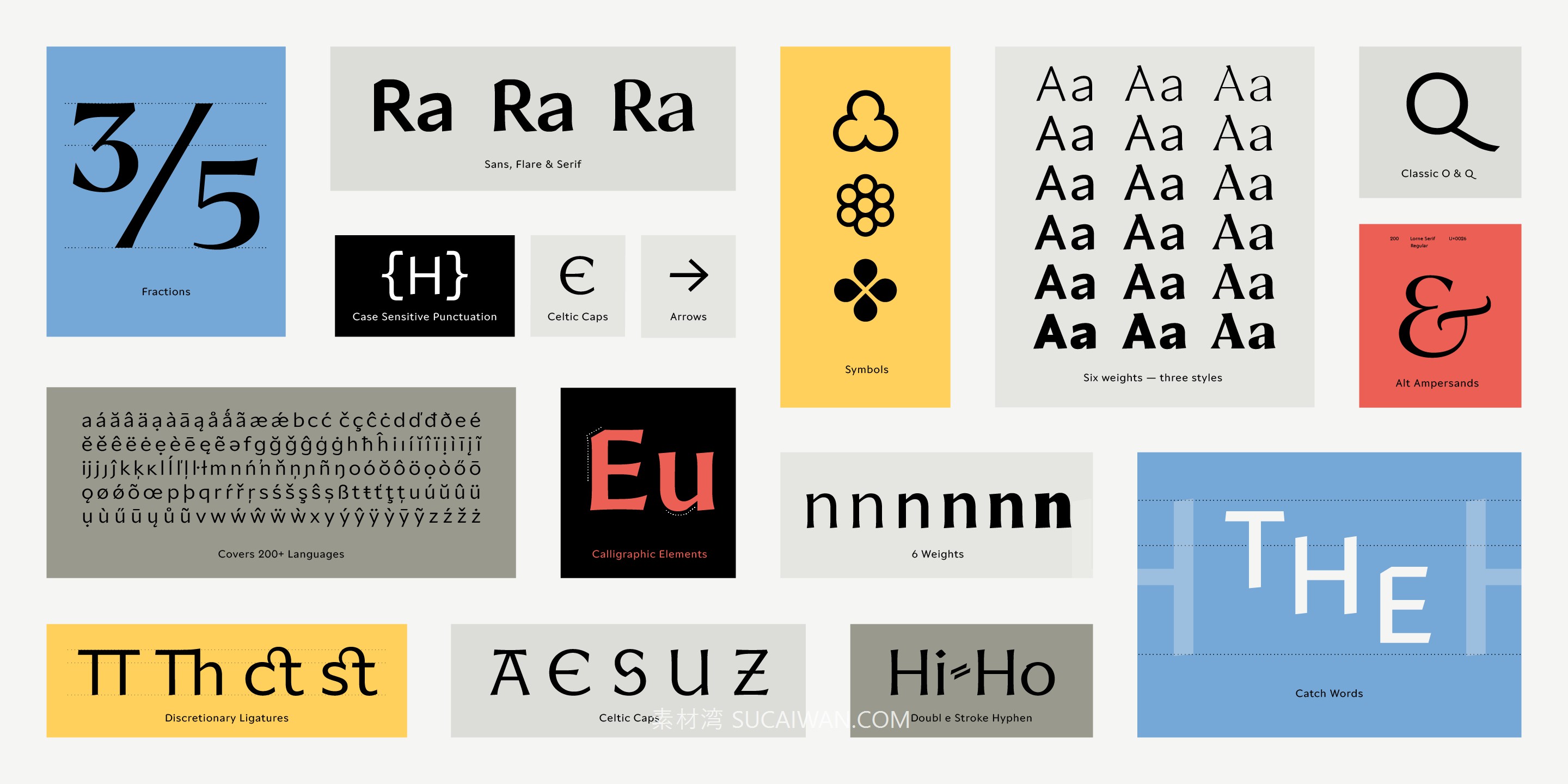 经典优雅女性化视觉海报标题标签品牌Logo设计衬线英文字体安装包 MyFonts – Lorne Font Family 设计素材 sucaiwan.com