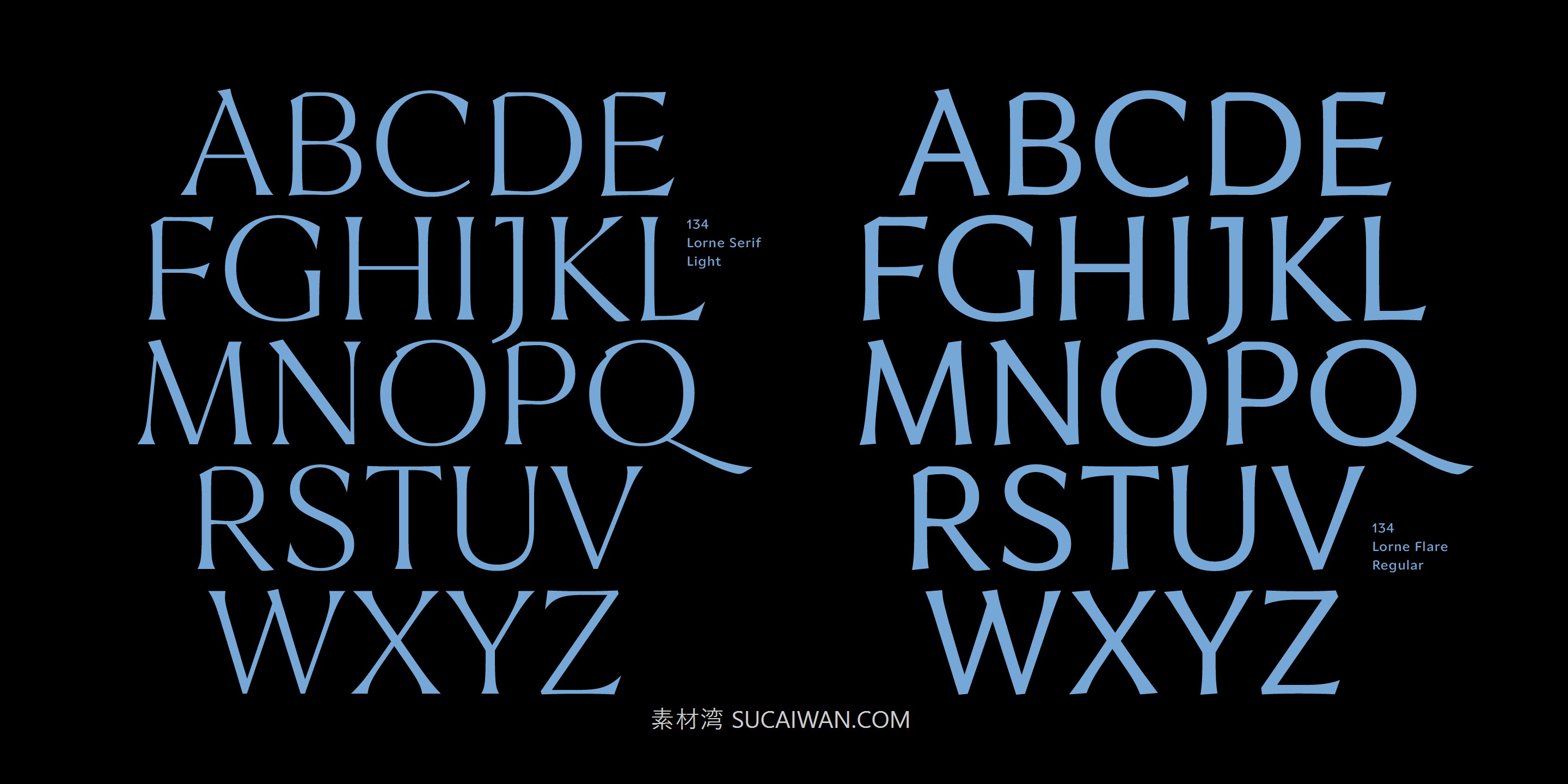 经典优雅女性化视觉海报标题标签品牌Logo设计衬线英文字体安装包 MyFonts – Lorne Font Family 设计素材 sucaiwan.com