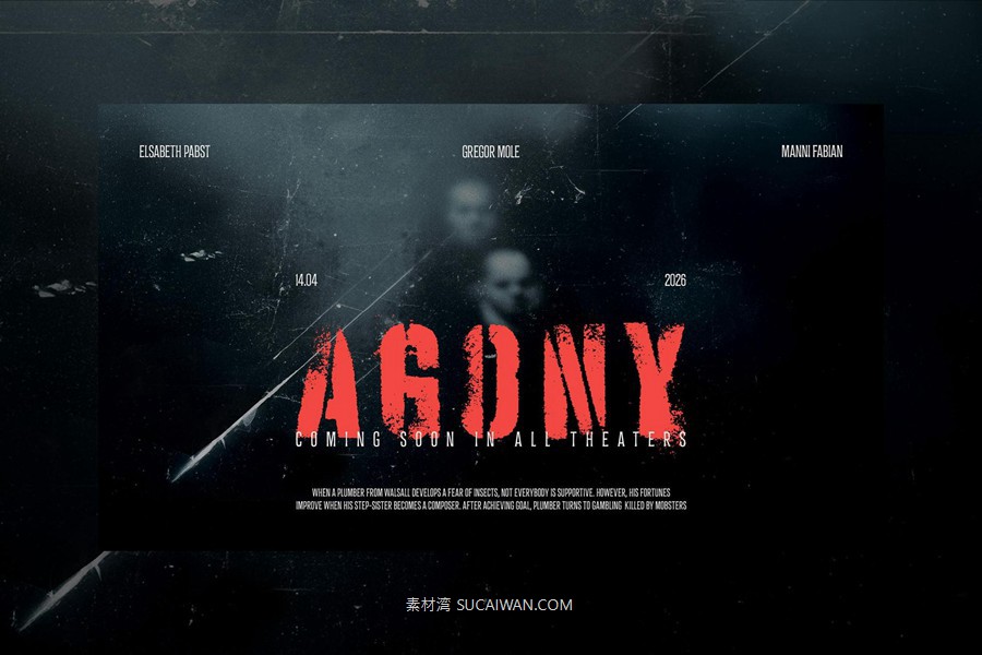 12款电影电视剧预告片海报psd分层源文件模版 Film Titles Collection , 第3张-素材湾丨精选海外优质设计素材资源 12款电影电视剧预告片海报psd分层源文件模版 Film Titles Collection , sucaiwan.com