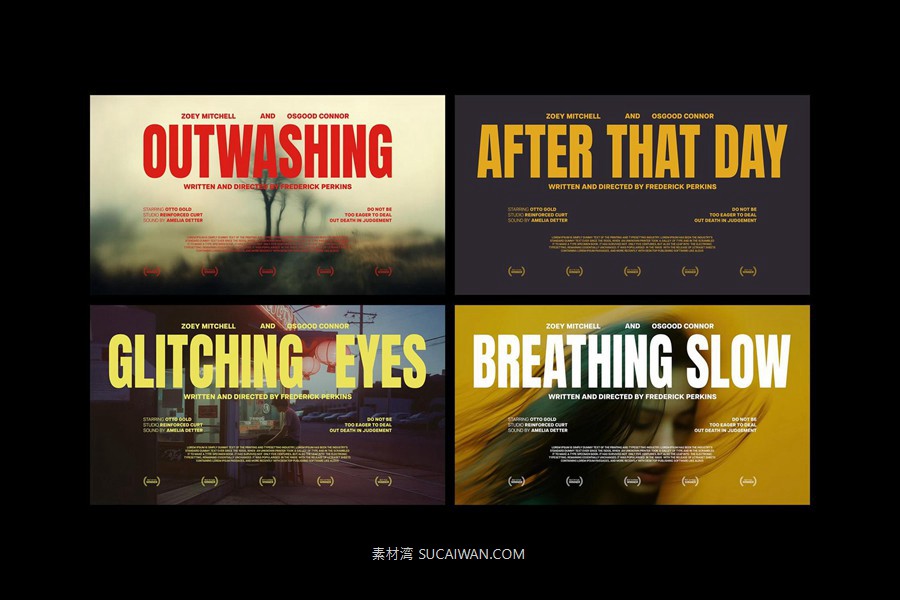 12款电影电视剧预告片海报psd分层源文件模版 Film Titles Collection , 第6张-素材湾丨精选海外优质设计素材资源 12款电影电视剧预告片海报psd分层源文件模版 Film Titles Collection , sucaiwan.com