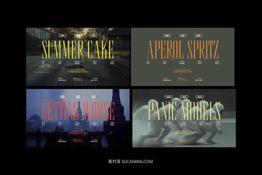 12款电影电视剧预告片海报psd分层源文件模版 Film Titles Collection , 第8张-素材湾丨精选海外优质设计素材资源 12款电影电视剧预告片海报psd分层源文件模版 Film Titles Collection , sucaiwan.com