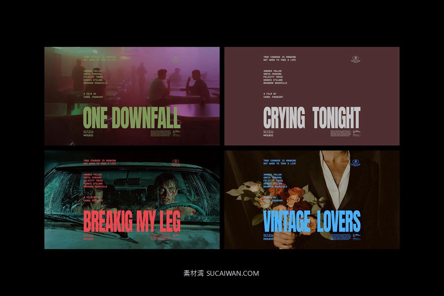 12款电影电视剧预告片海报psd分层源文件模版 Film Titles Collection , 第20张-素材湾丨精选海外优质设计素材资源 12款电影电视剧预告片海报psd分层源文件模版 Film Titles Collection , sucaiwan.com
