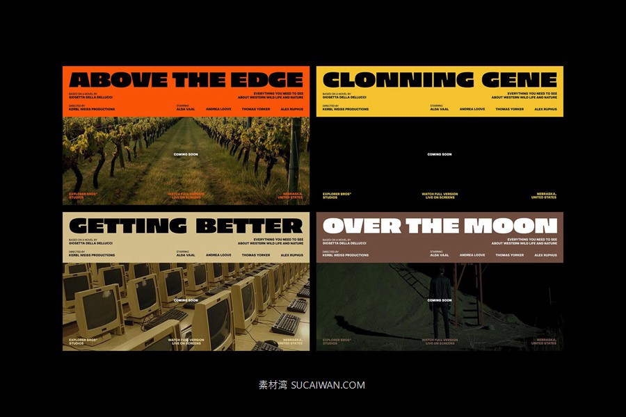 12款电影电视剧预告片海报psd分层源文件模版 Film Titles Collection , 第18张-素材湾丨精选海外优质设计素材资源 12款电影电视剧预告片海报psd分层源文件模版 Film Titles Collection , sucaiwan.com