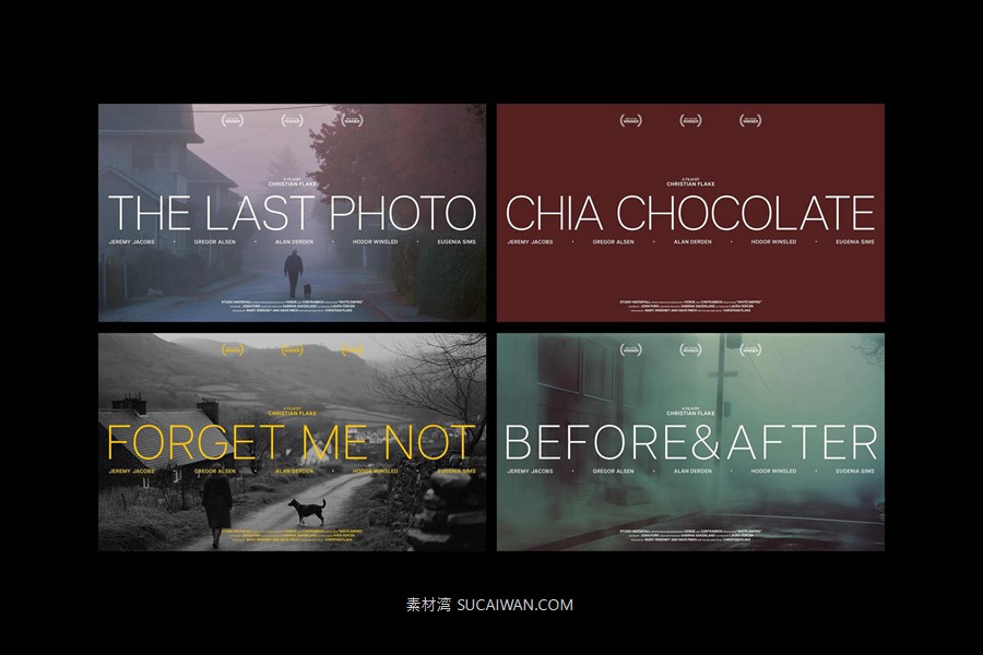 12款电影电视剧预告片海报psd分层源文件模版 Film Titles Collection , 第26张-素材湾丨精选海外优质设计素材资源 12款电影电视剧预告片海报psd分层源文件模版 Film Titles Collection , sucaiwan.com