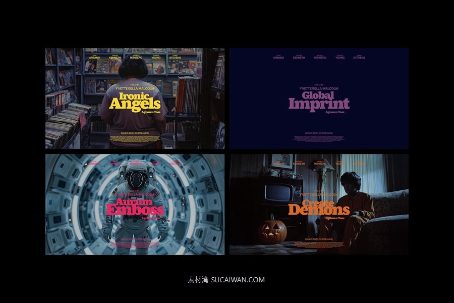 12款电影电视剧预告片海报psd分层源文件模版 Film Titles Collection , 第24张-素材湾丨精选海外优质设计素材资源 12款电影电视剧预告片海报psd分层源文件模版 Film Titles Collection , sucaiwan.com