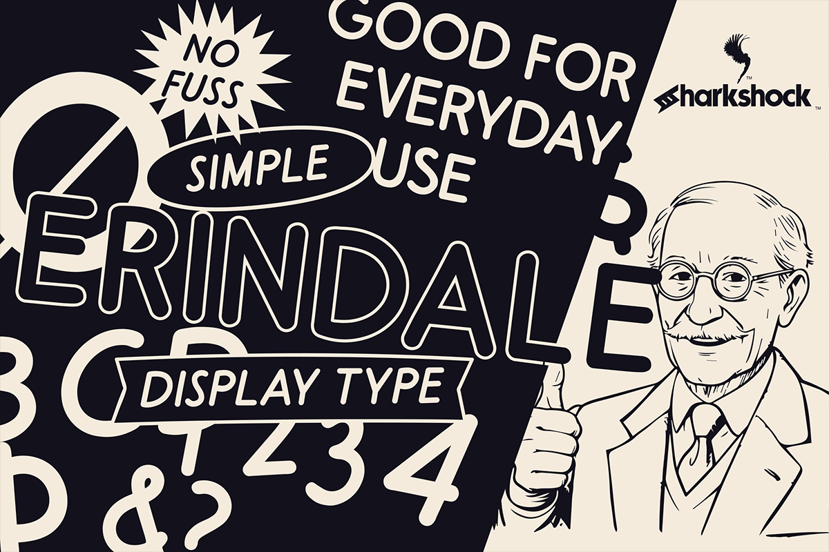 复古手绘海报漫画徽标设计无衬线英文字体安装包 Erindale 设计素材 第1张-素材湾丨精选海外优质设计素材资源 复古手绘海报漫画徽标设计无衬线英文字体安装包 Erindale 设计素材 sucaiwan.com