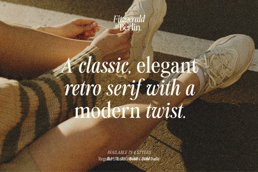 经典优雅复古美学徽标logo包装标题婚礼海报设计衬线英文字体安装包 Fitzgerald — Classic Retro Serif 设计素材 第2张-素材湾丨精选海外优质设计素材资源 经典优雅复古美学徽标logo包装标题婚礼海报设计衬线英文字体安装包 Fitzgerald — Classic Retro Serif 设计素材 sucaiwan.com