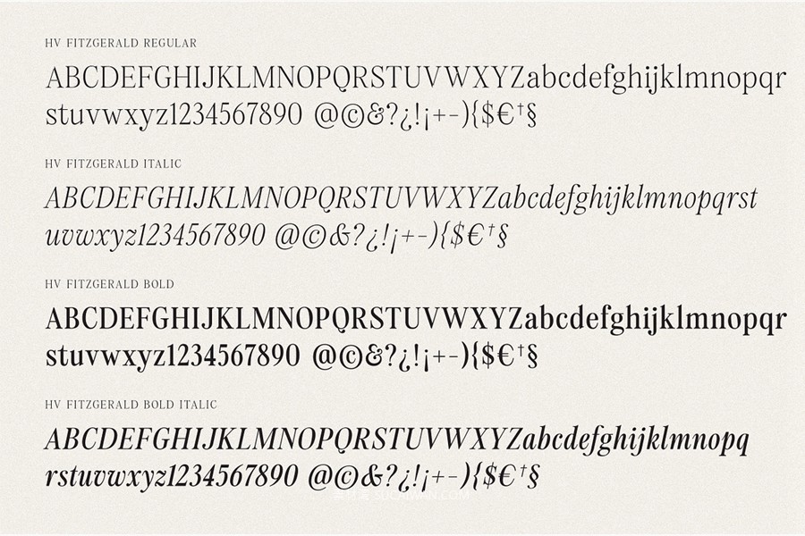 经典优雅复古美学徽标logo包装标题婚礼海报设计衬线英文字体安装包 Fitzgerald — Classic Retro Serif 设计素材 第31张-素材湾丨精选海外优质设计素材资源 经典优雅复古美学徽标logo包装标题婚礼海报设计衬线英文字体安装包 Fitzgerald — Classic Retro Serif 设计素材 sucaiwan.com