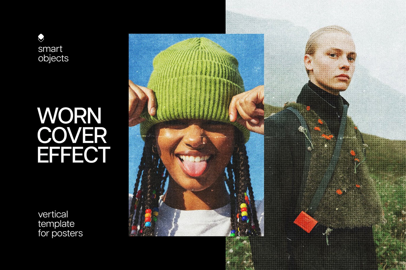 划痕纹理老式照片效果ps特效滤镜样机 Worn Cover Poster Effect , 第1张-素材湾丨精选海外优质设计素材资源 划痕纹理老式照片效果ps特效滤镜样机 Worn Cover Poster Effect , sucaiwan.com