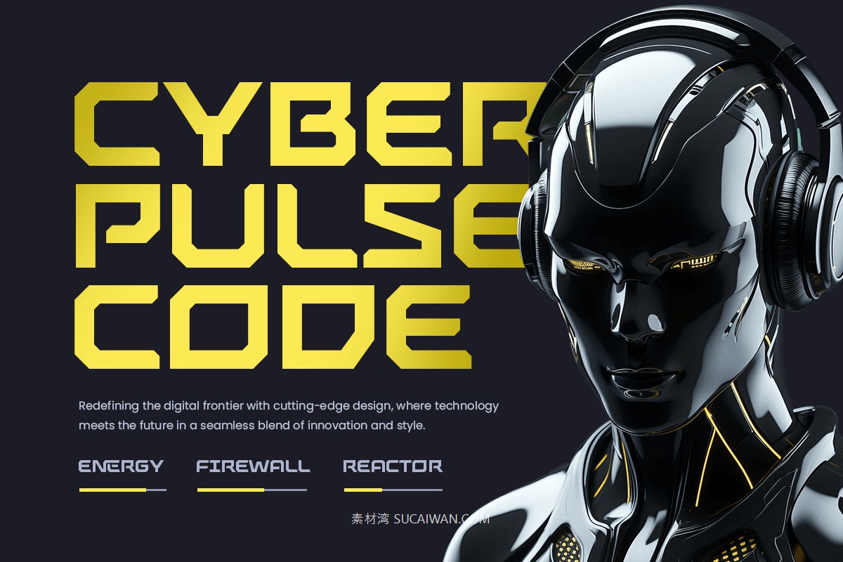 现代科幻赛博朋克风品牌海报电子竞技设计无衬线英文字体 Glander – Techno Font , 第8张-素材湾丨精选海外优质设计素材资源 现代科幻赛博朋克风品牌海报电子竞技设计无衬线英文字体 Glander – Techno Font , sucaiwan.com