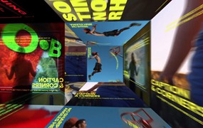 AE模板：无尽房间漫步3D视觉作品LOGO展示开场片头