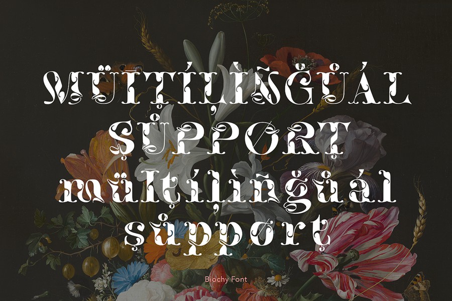 时尚奢华海报婚礼徽标设计衬线英文字体安装包 Biochy Luxury Serif 设计素材 sucaiwan.com