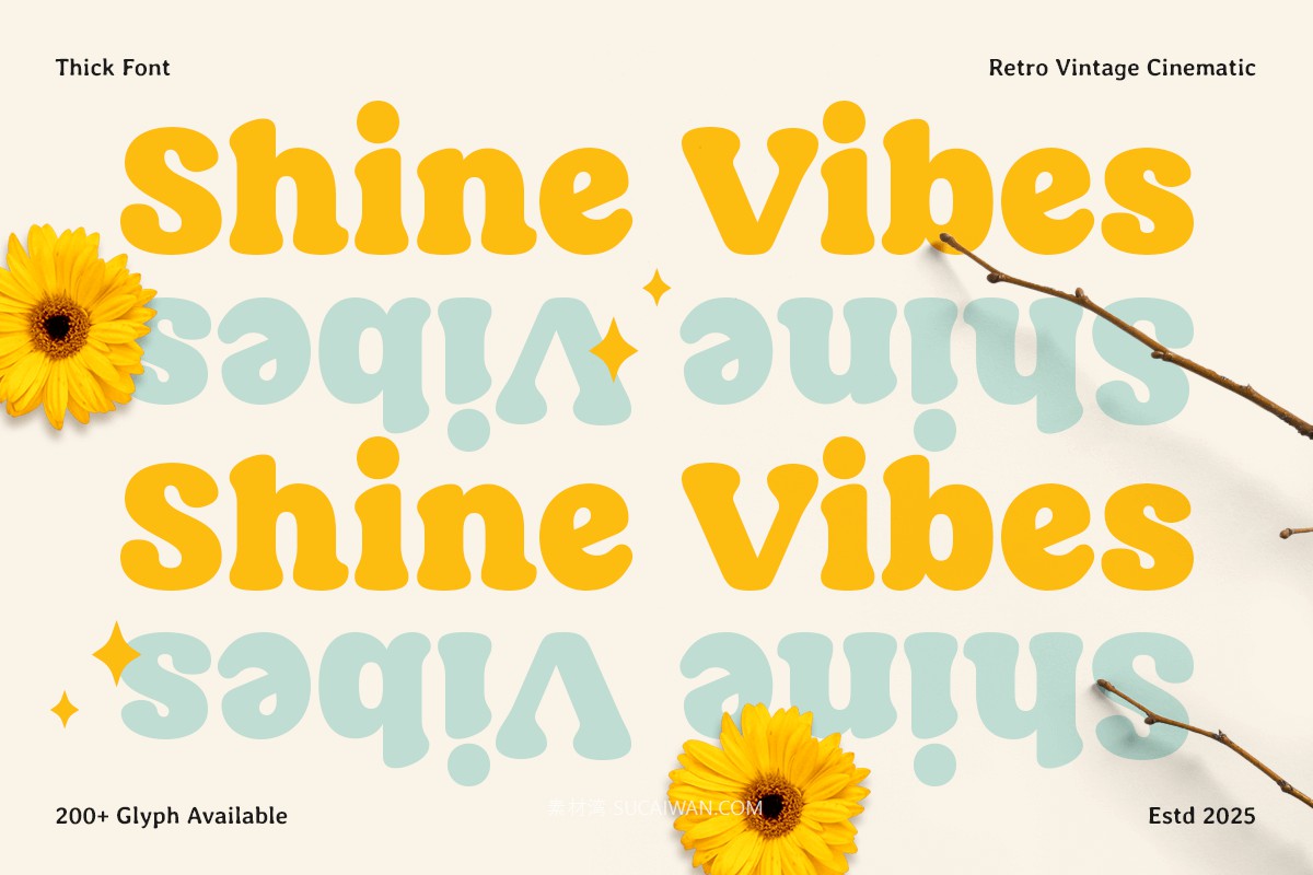 现代复古电影海报品牌徽标设计衬线英文字体安装包 Thick – Retro Vintage Cinematic Font 设计素材 第5张-素材湾丨精选海外优质设计素材资源 现代复古电影海报品牌徽标设计衬线英文字体安装包 Thick – Retro Vintage Cinematic Font 设计素材 sucaiwan.com