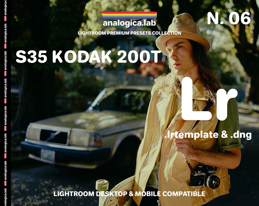 复古真实柯达200T 35MM电影胶片模拟摄影照片调色Lightroom预设 Analogica Lab – S35 KODAK 200T S35MM Film Simulation , sucaiwan.com