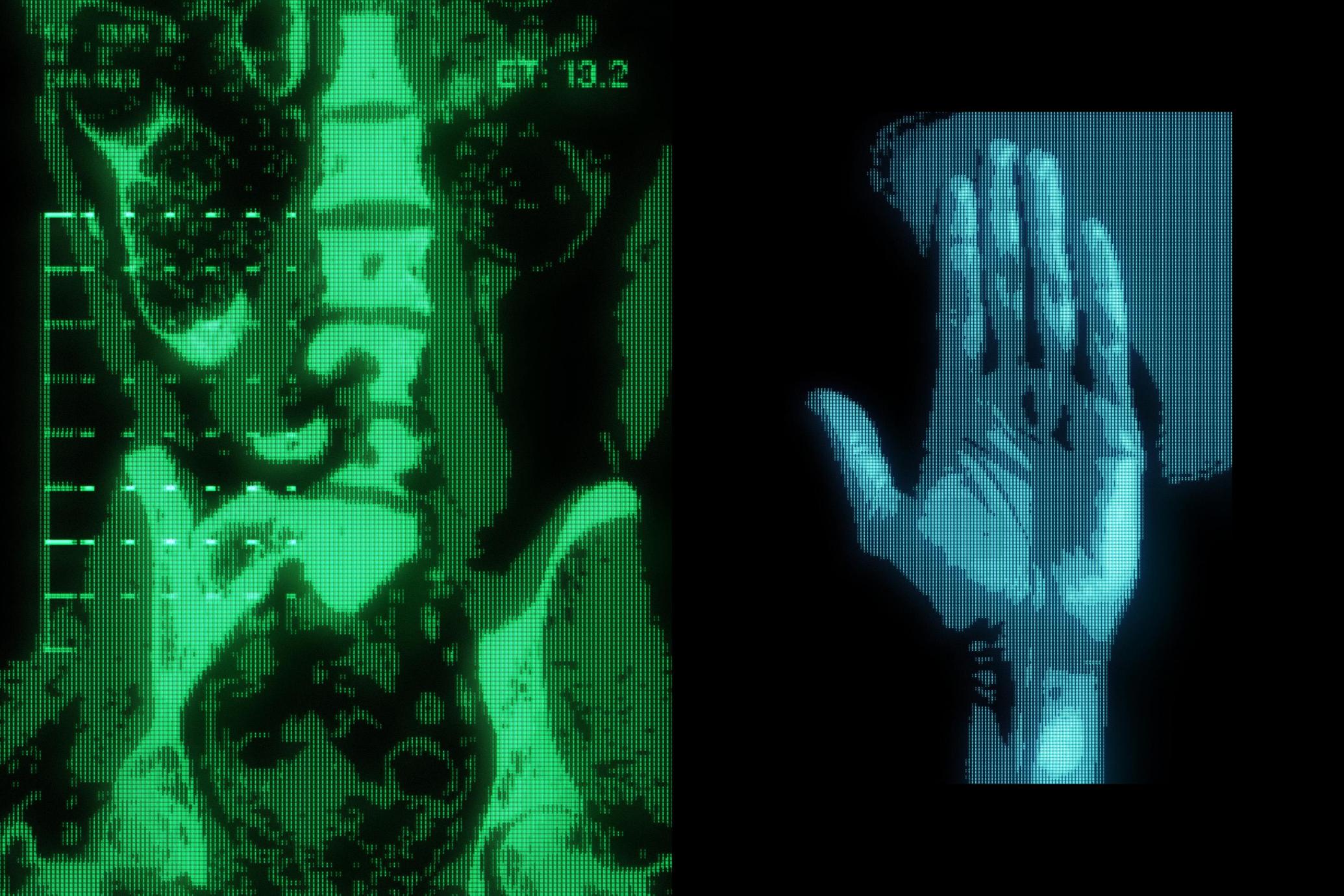 复古未来主义屏幕辉光像素化显示器反乌托邦效果PS(PSD)设计模板样机 Analog Retro-Futuristic Monitor Effect , sucaiwan.com