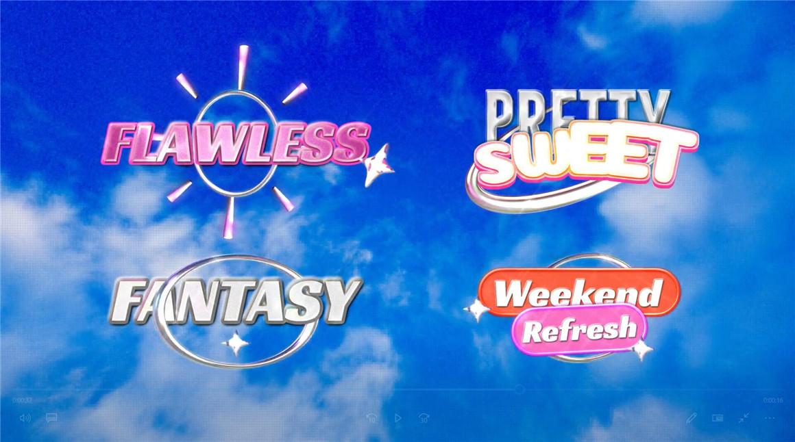 复古千禧Y2风格霓虹发光酸性镀铬金属短片音乐视频文字标题动画AE/PR模板 , sucaiwan.com