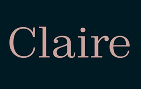 12款字重国外法国风格复古报纸日历设计衬线英文字体安装包 Claire Font Family