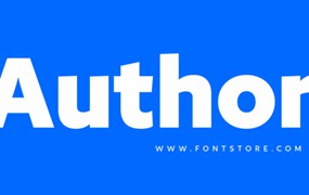 12款字重人文主义几何风品牌logo标题设计无衬线英文字体安装包 Author Font Family