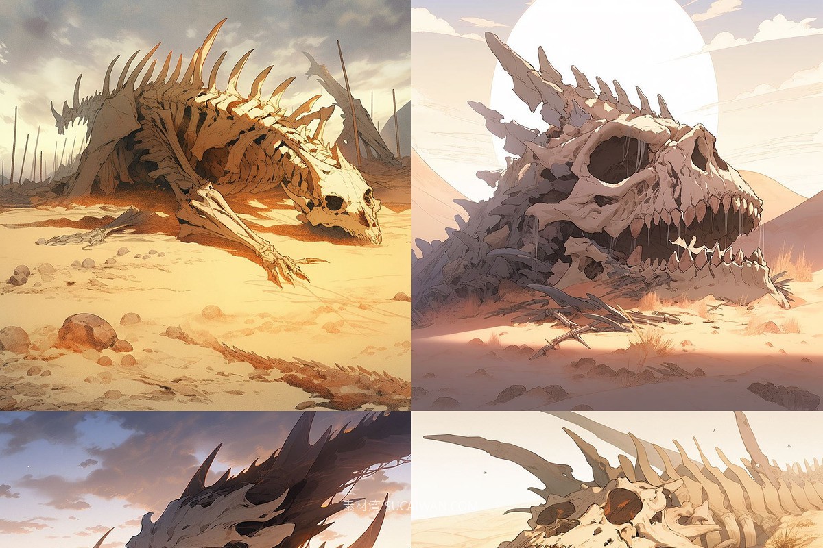 368组ai智能mj生成动漫背景电脑手机壁纸提示词咒语关键词+图片套装 368 Midjourney Prompts for Anime Backgrounds , sucaiwan.com