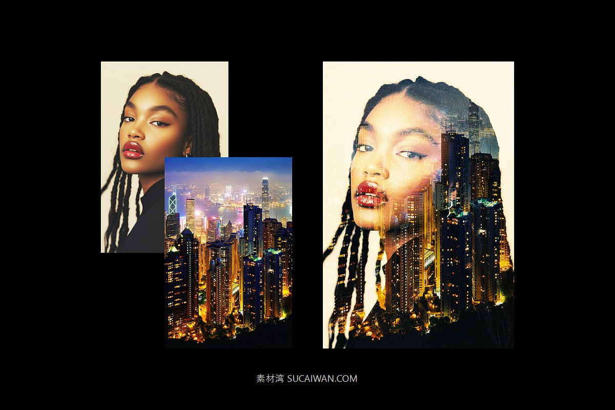 老式噪点颗粒双重曝光照片效果PS特效滤镜样机 Double Exposure Template Effect , 第5张-素材湾丨精选海外优质设计素材资源 老式噪点颗粒双重曝光照片效果PS特效滤镜样机 Double Exposure Template Effect , sucaiwan.com