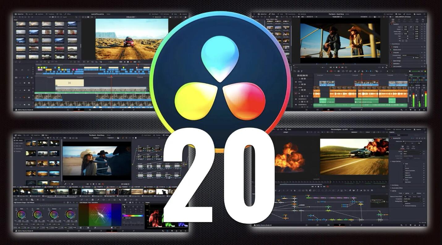 达芬奇20正式版 Davinci Resolve Studio 20 支持WIN , 第1张-素材湾丨精选海外优质设计素材资源 达芬奇20正式版 Davinci Resolve Studio 20 支持WIN , sucaiwan.com