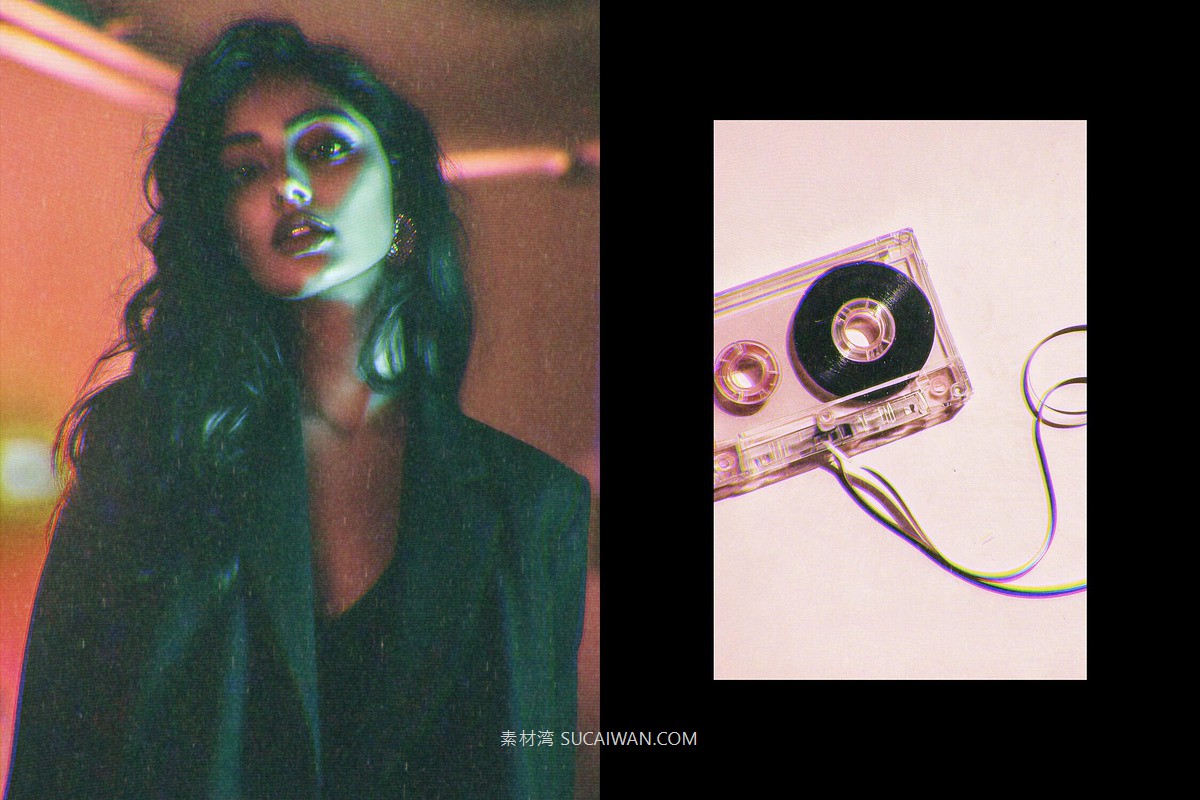 复古故障燥点模糊照片效果ps特效滤镜样机 1990s VHSTape Effect , 第2张-素材湾丨精选海外优质设计素材资源 复古故障燥点模糊照片效果ps特效滤镜样机 1990s VHSTape Effect , sucaiwan.com