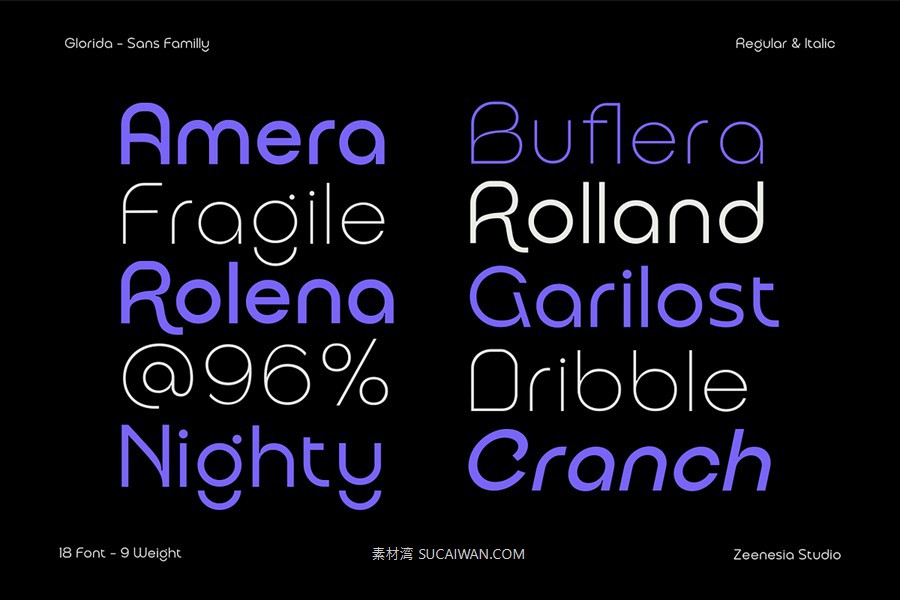 时尚优雅品牌海报徽标设计无衬线英文字体安装包 Glorida , 第11张-素材湾丨精选海外优质设计素材资源 时尚优雅品牌海报徽标设计无衬线英文字体安装包 Glorida , sucaiwan.com