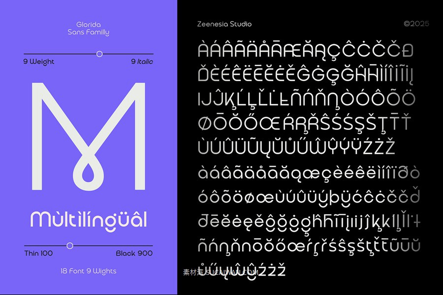 时尚优雅品牌海报徽标设计无衬线英文字体安装包 Glorida , 第16张-素材湾丨精选海外优质设计素材资源 时尚优雅品牌海报徽标设计无衬线英文字体安装包 Glorida , sucaiwan.com