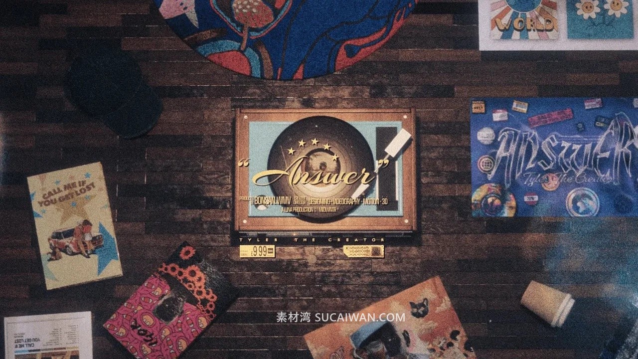 创意嘻哈说唱风视频剪辑AE工程文件叠加层音效素材包 Bonsan – Answer , sucaiwan.com