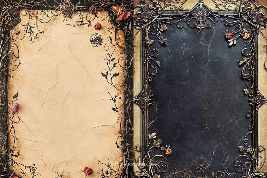 433组Ai智能Mj生成剪贴簿边框手机电脑壁纸提示词关键词咒语+背景图片 433 Ai Art Prompts for Scrapbooks Vol 4 , 第2张-素材湾丨精选海外优质设计素材资源 433组Ai智能Mj生成剪贴簿边框手机电脑壁纸提示词关键词咒语+背景图片 433 Ai Art Prompts for Scrapbooks Vol 4 , sucaiwan.com